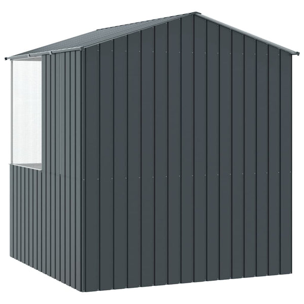 Vogelkäfig Anthrazit Verzinkter Stahl 215 cm