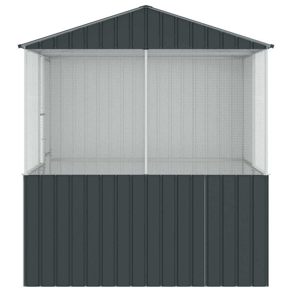 Vogelkäfig Anthrazit Verzinkter Stahl 215 cm