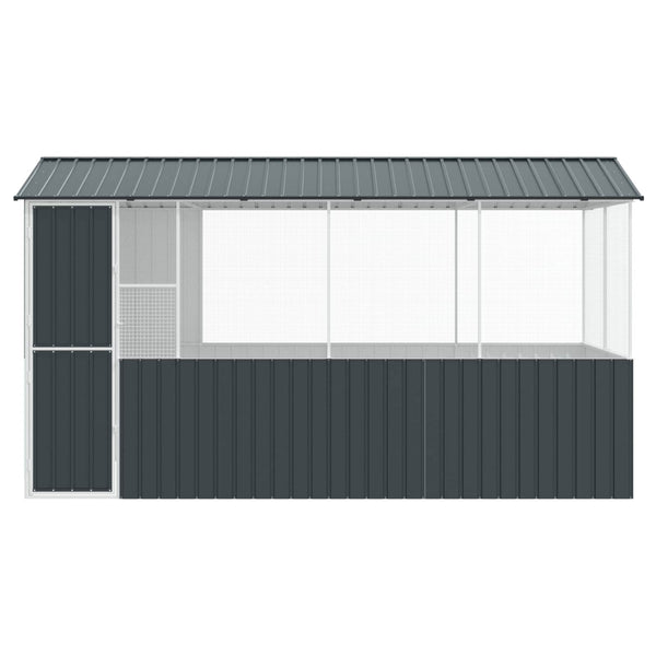Vogelkäfig Anthrazit Verzinkter Stahl 410cm