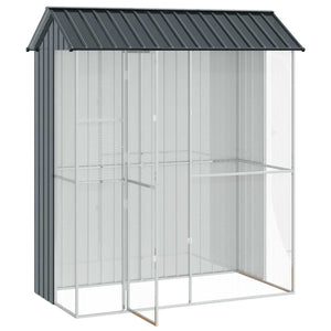 Vogelkäfig Anthrazit Verzinkter Stahl 215 cm