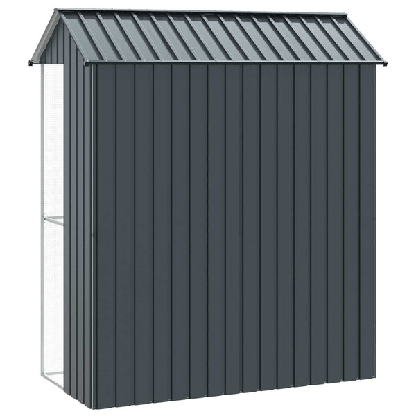 Vogelkäfig Anthrazit Verzinkter Stahl 215 cm