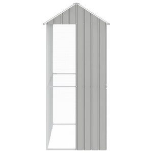 Vogelkäfig Grau Verzinkter Stahl 215cm