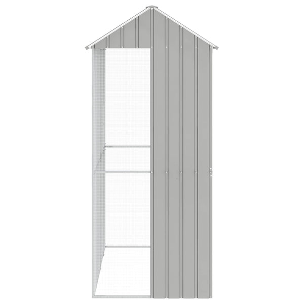 Vogelkäfig Grau Verzinkter Stahl 215cm