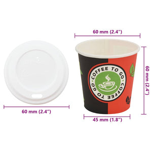 Pappbecher mit Deckel 120ml, 1000 Stk.
