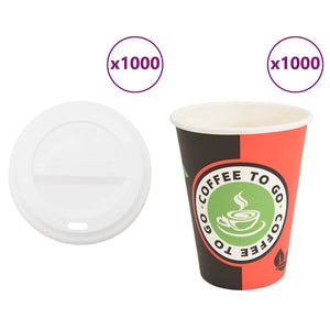 Pappbecher mit Deckel 1000 Stk. - 100ml