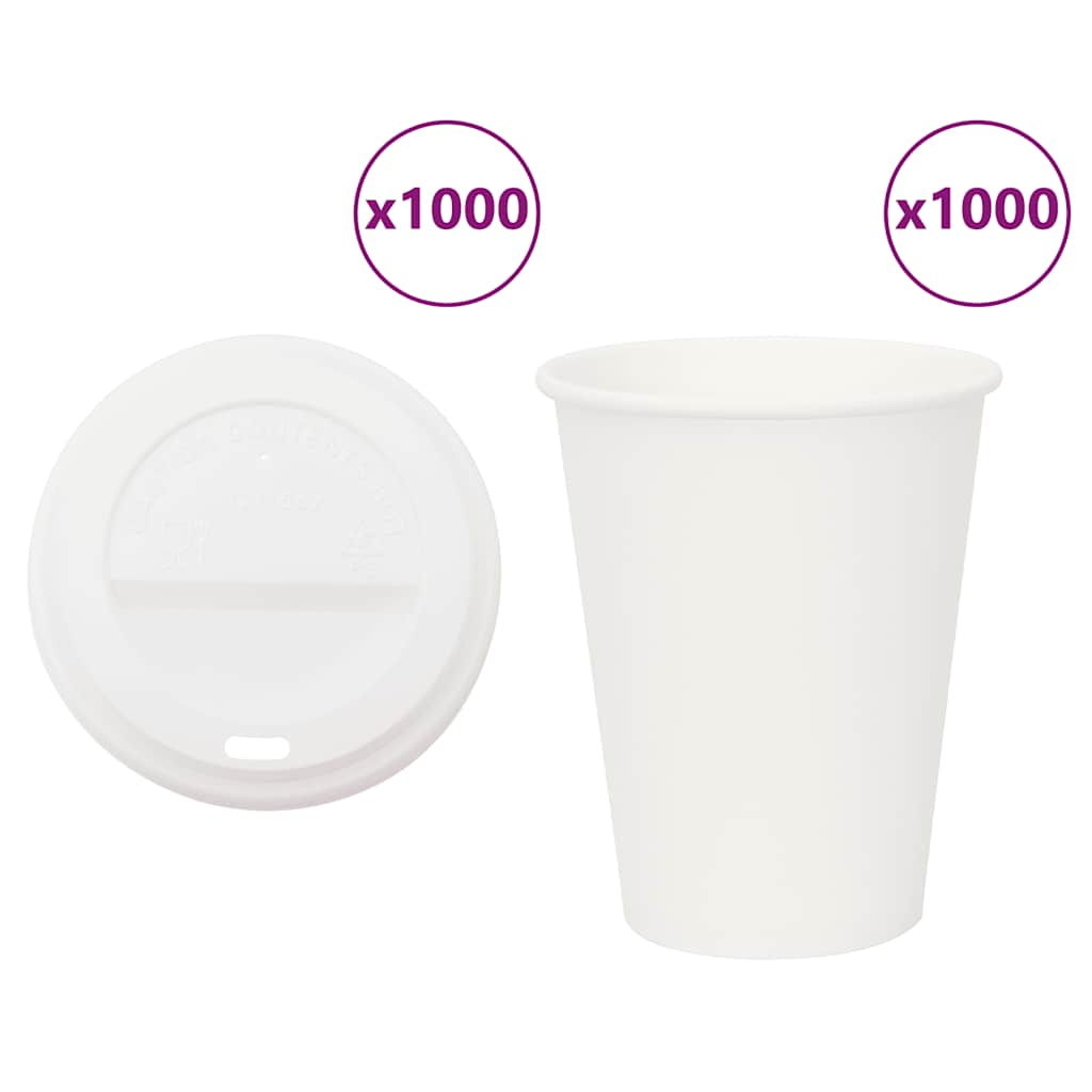 Pappbecher mit Deckel 300ml, 1000 Stk.