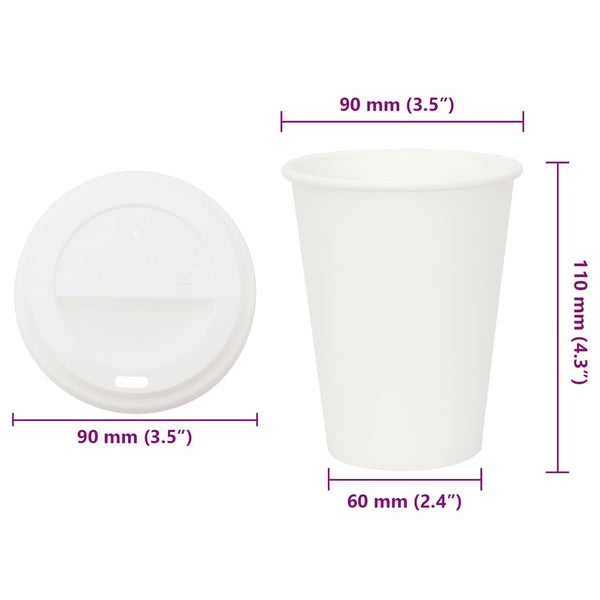Pappbecher mit Deckel 300ml, 1000 Stk.
