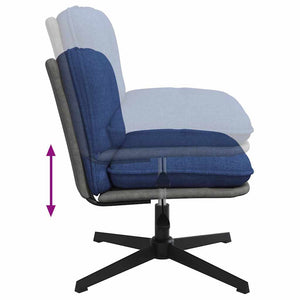 Drehbarer Bürostuhl Blau Stoff