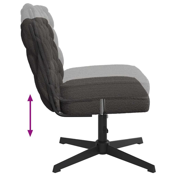 Bürodrehstuhl Dunkelgrau Wolloptik