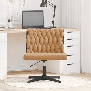 Beiger Bürodrehstuhl mit Lammwoll-Optik