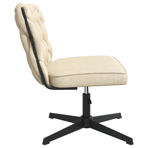 Bürostuhl Drehbar Creme Stoff