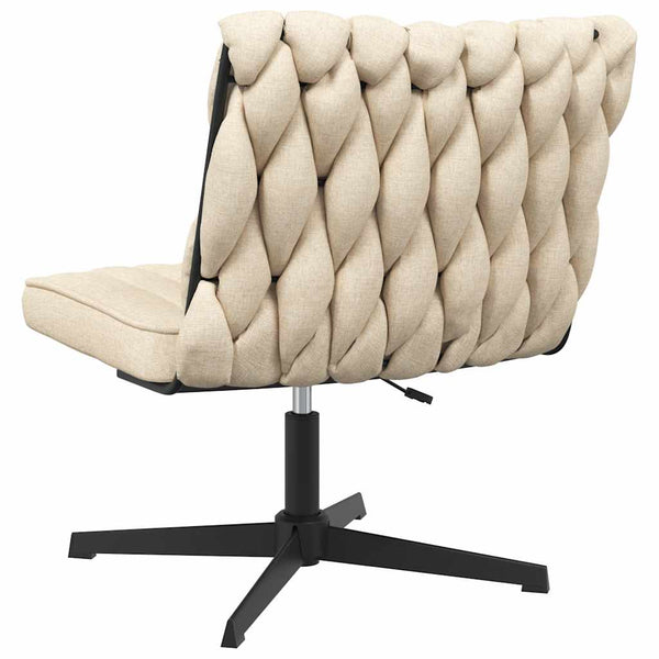 Bürostuhl Drehbar Creme Stoff