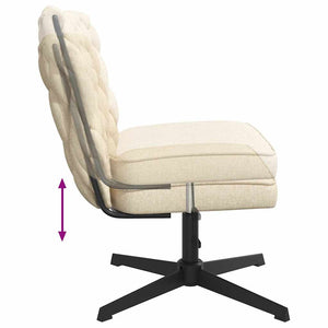 Bürostuhl Drehbar Creme Stoff