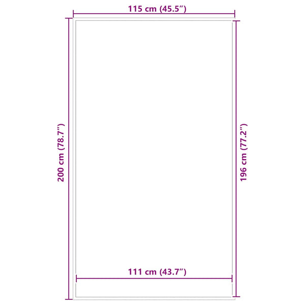 Braune Fußmatte 115x200 cm