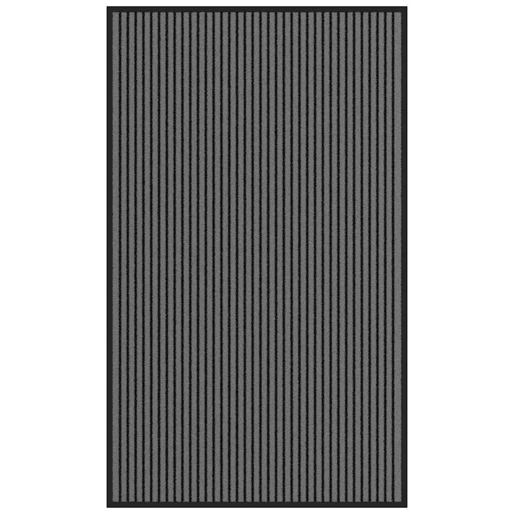 Fußmatte Streifen Schwarz Grau 90x150 cm