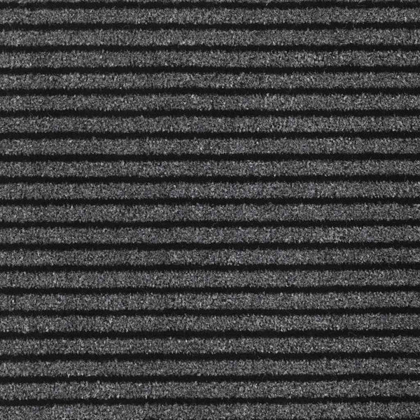 Fußmatte Streifen Schwarz Grau 90x150 cm