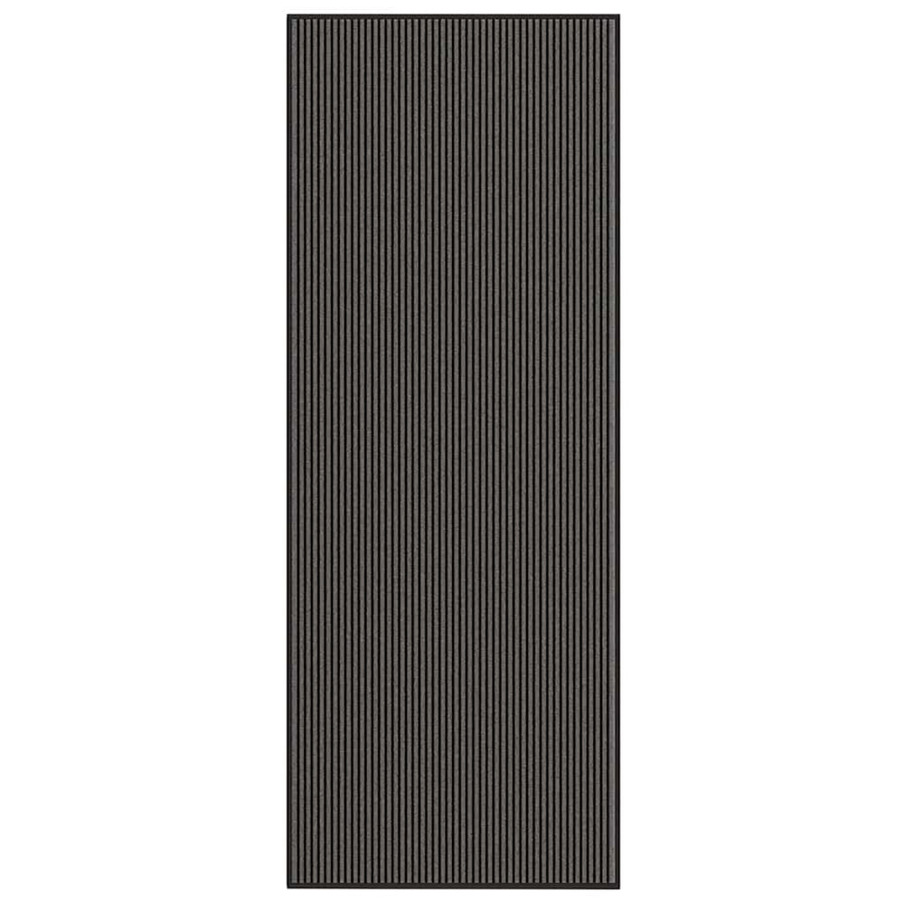 vidaXL Paillasson à rayures noir et gris 115x300 cm