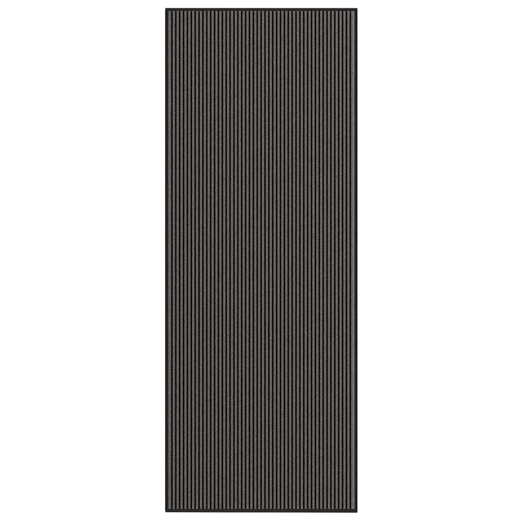 Fußmatte Streifen Schwarz Grau 115x300 cm
