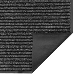 Fußmatte Streifen Schwarz Grau 115x300 cm