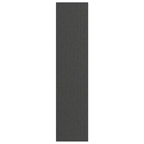 Fußmatte Streifen Schwarz Grau 115x500 cm