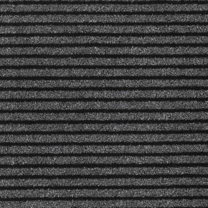 Fußmatte Streifen Schwarz Grau 115x500 cm