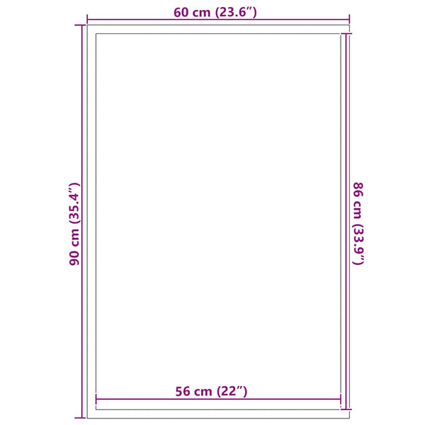 vidaXL Paillasson anthracite 60x90 cm