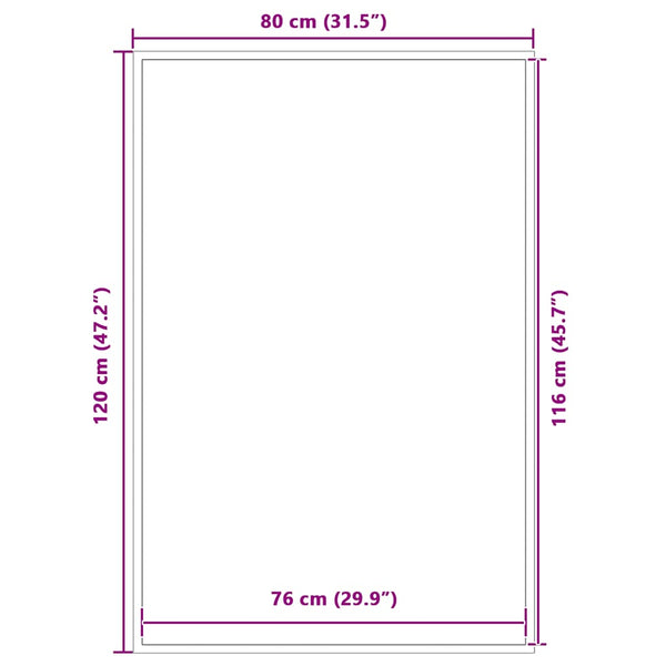 Braune Fußmatte 80x120 cm