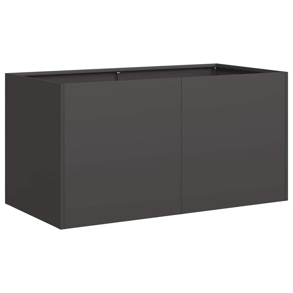 Schwarzer Pflanzkübel 80x40x40 cm