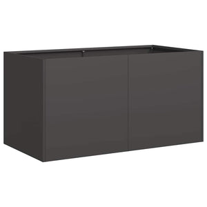 Schwarzer Pflanzkübel 80x40x40 cm