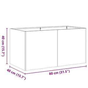 Anthrazit Pflanzkübel 80x40x40 cm Stahl