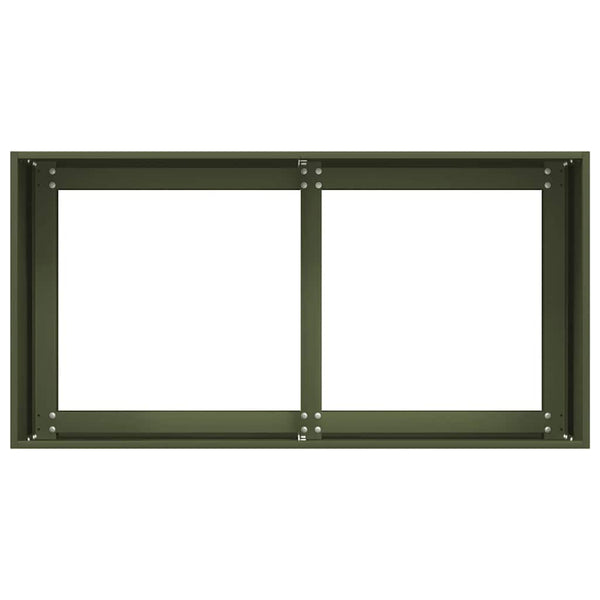 Olivgrüner Pflanzkübel 80x40x40 cm
