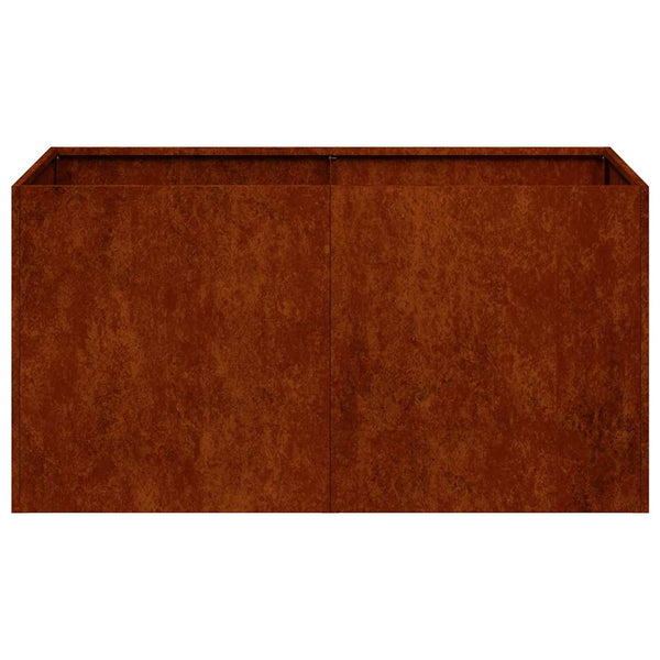 Rost Pflanzkübel 80x40x40 cm, Wetterfester Stahl