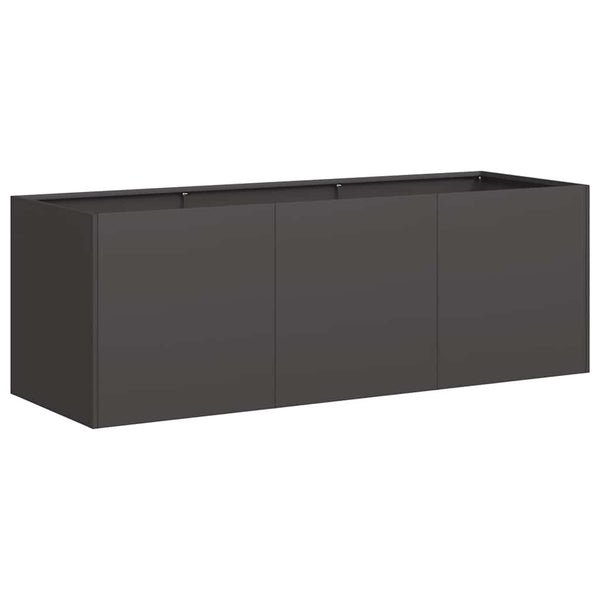 vidaXL Jardinière noire 120 x 40 x 40 cm en acier laminé à froid