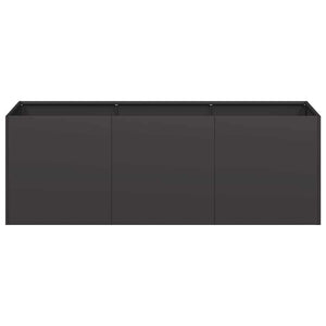 vidaXL Jardinière noire 120 x 40 x 40 cm en acier laminé à froid