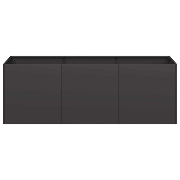 vidaXL Jardinière noire 120 x 40 x 40 cm en acier laminé à froid
