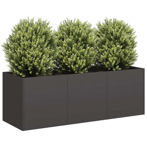 vidaXL Jardinière noire 120 x 40 x 40 cm en acier laminé à froid