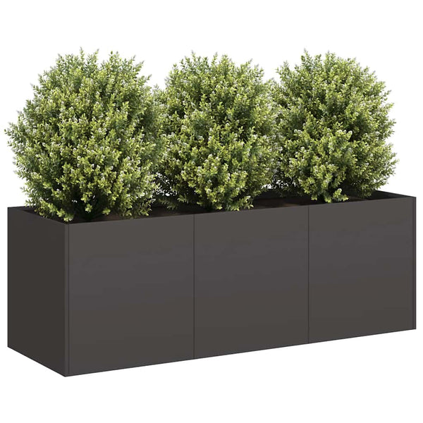 vidaXL Jardinière noire 120 x 40 x 40 cm en acier laminé à froid