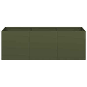 Olivgrüner Pflanzkübel 120x40x40 cm