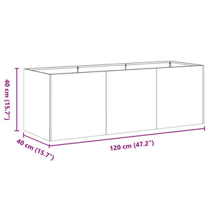 Pflanzkübel Verzinkt 120x40x40 cm