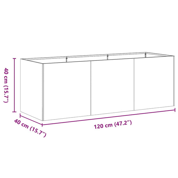 Pflanzkübel Verzinkt 120x40x40 cm