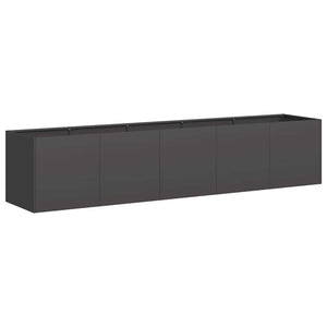 vidaXL Jardinière noire 200 x 40 x 40 cm Acier laminé à froid