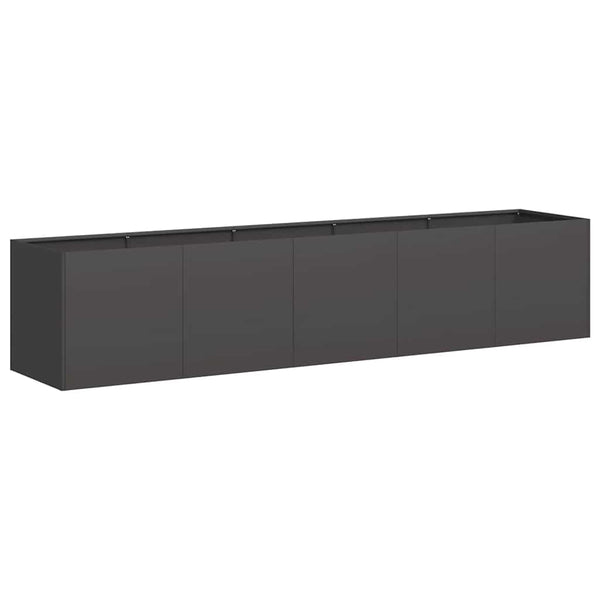 vidaXL Jardinière noire 200 x 40 x 40 cm Acier laminé à froid