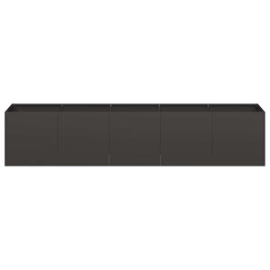 vidaXL Jardinière noire 200 x 40 x 40 cm Acier laminé à froid