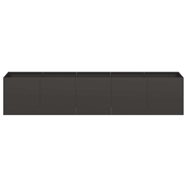 vidaXL Jardinière noire 200 x 40 x 40 cm Acier laminé à froid