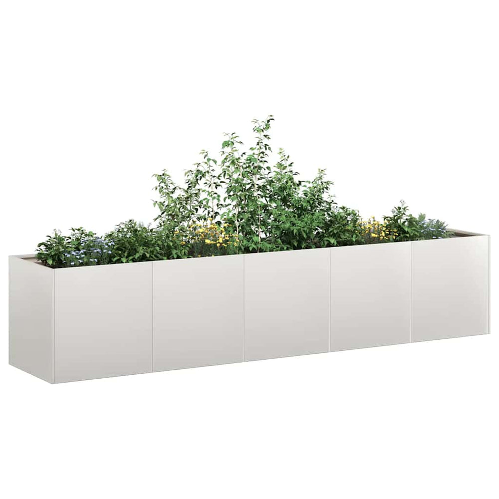 Edelstahl Pflanzkübel 200x40x40 cm