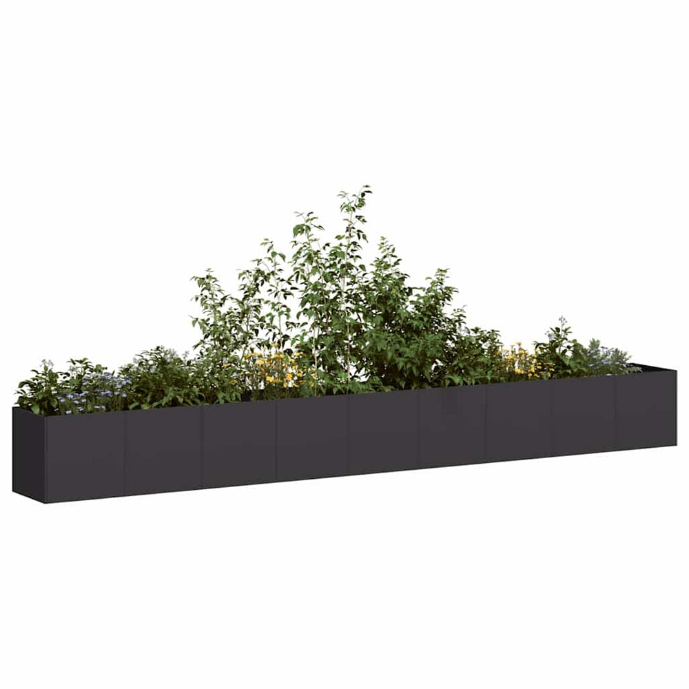 Schwarzer Pflanzkübel 360 cm Stahl
