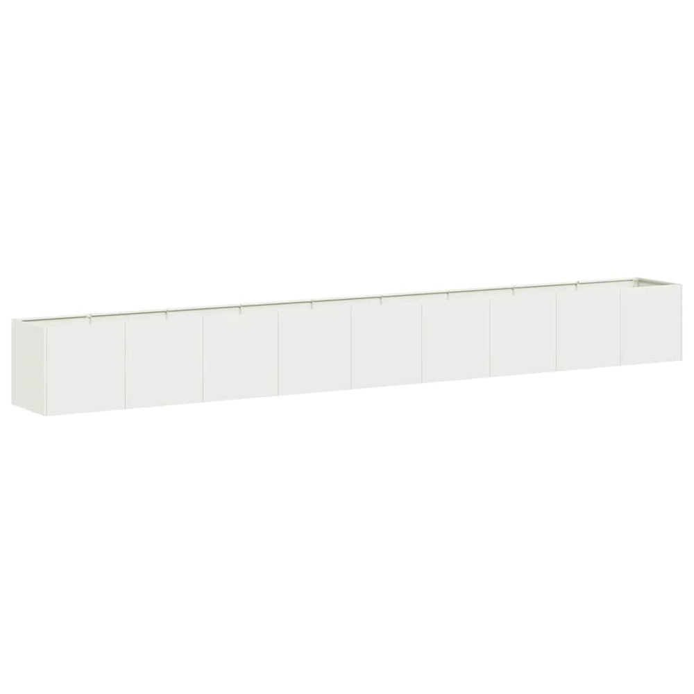 Weißer Pflanzkübel aus Stahl, 360 cm