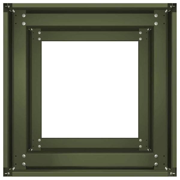 Olivgrüner Pflanzkübel 40x40x80 cm