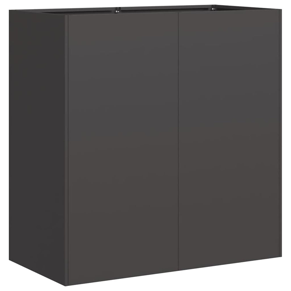 Schwarzer Pflanzkübel 80x40x80 cm