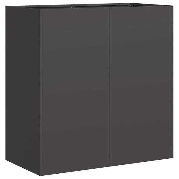 Schwarzer Pflanzkübel 80x40x80 cm